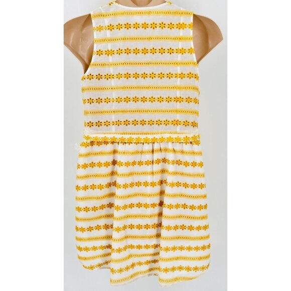 dRA Los Angeles Athena Dress Floral Eyelet Size L Lined Pockets V Neck - Picture 9 of 16